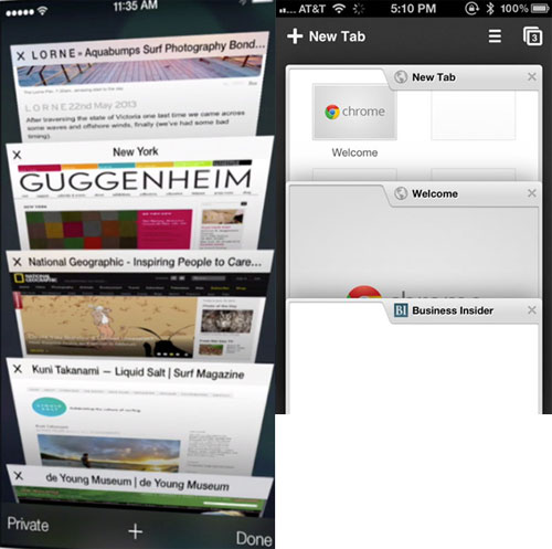 Sự giống nhau giữa iOS 7 và Android 4.0