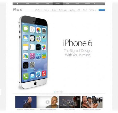 iPhone 6 Concept trên nền tảng iOS 7 mới