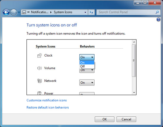 Khắc phục lỗi biểu tượng dưới khay hệ thống trên Windows 7