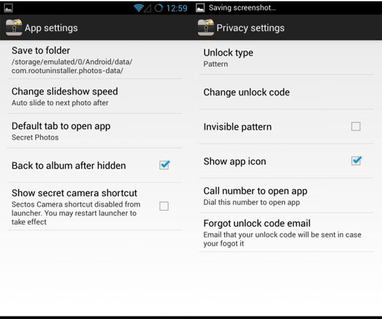 Để kết nối với tài khoản Dropbox, bạn vào trong mục Setting Bảo vệ hình ảnh và video an toàn với Sectos