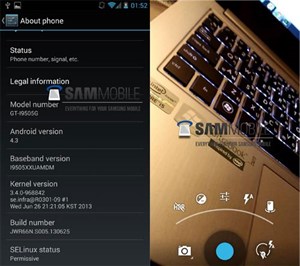 Android 4.3 lộ diện trên Galaxy S4 GE