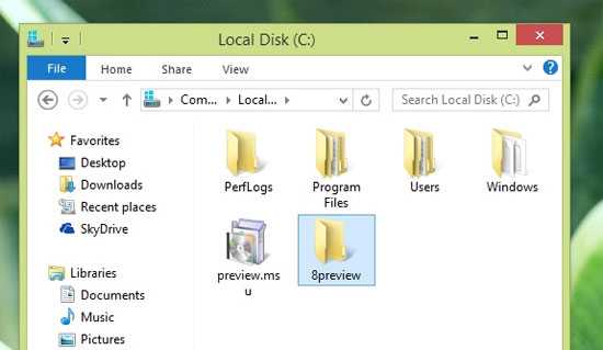 Khắc phục lỗi khi nâng cấp từ Windows 8 lên Windows 8.1 Preview