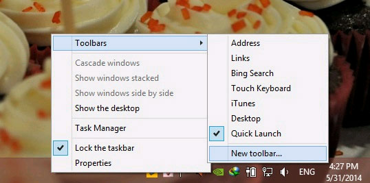 Tùy biến Windows Taskbar để tiện sử dụng hơn