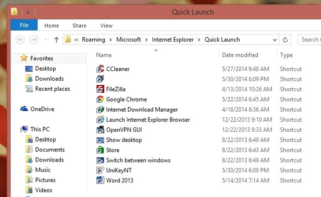 Thêm thanh Quick Launch vào Taskbar Tùy biến Windows Taskbar để tiện sử dụng hơn