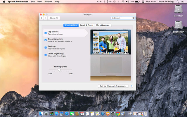 Hướng dẫn cơ bản sử dụng trackpad đa điểm trên OS X