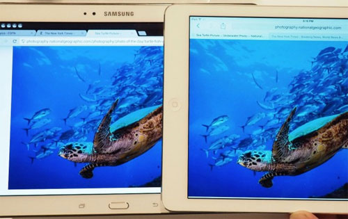 Galaxy Tab S đối đầu với iPad Air và iPad Mini