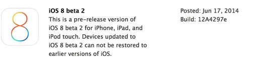 iOS 8 beta 2 Apple tung iOS 8 beta 2 cho các nhà phát triển