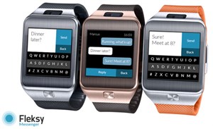 Fleksy Messenger đã đem bàn phím lên chiếc Samsung Gear 2