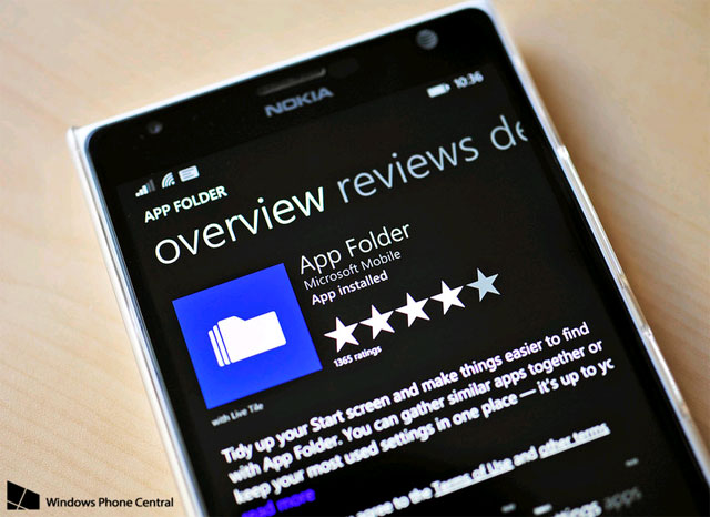 App Folder có cập nhật mới, hoàn toàn thuộc về Microsoft