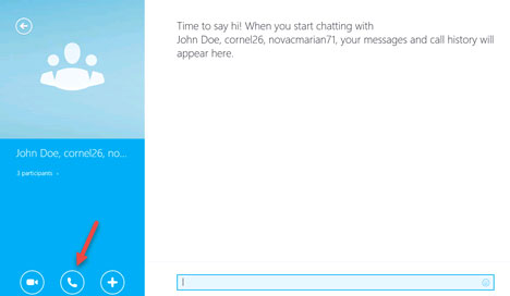Tạo cuộc gọi nhóm audio và video trong Skype trên Windows 8.1