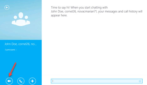 Tạo cuộc gọi nhóm audio và video trong Skype trên Windows 8.1
