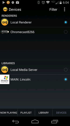 BubbleUPnP trên điện thoại Android Truyền nội dung đa phương tiện từ máy tính tới HDTV qua Wi-Fi