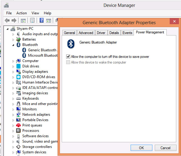Sửa lỗi Bluetooth không làm việc trên Windows 7 hoặc Windows 8