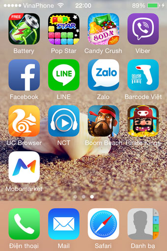 Mobomarket cho iOS đã được cài đặt Mobomarket cho iOS