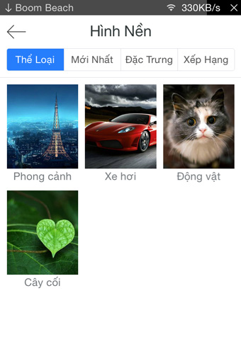 Thay đổi hình nền với Mobomarket cho iOS Mobomarket cho iOS