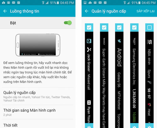Bạn có thể làm gì với phần màn hình cong của Galaxy S6 Edge? Cách sử dụng tính năng xem thông tin nhanh