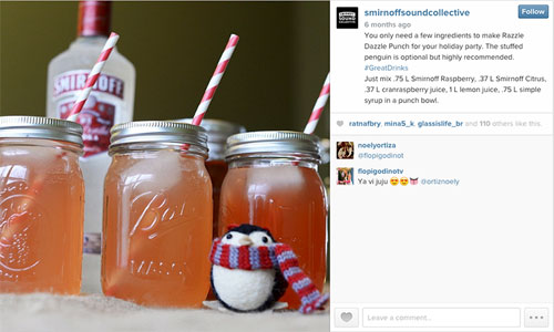 Hình ảnh về nước uống của hãng Smirnoff