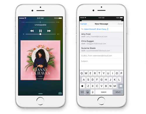 iOS 9 cũng xuất hiện nhiều hành vi dựa trên hoạt động của người dùng