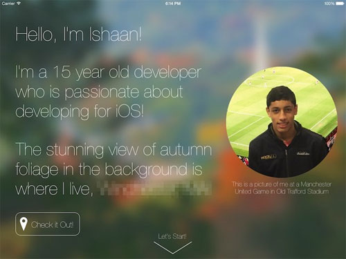 ứng dụng giới thiệu bản thân của Prasad