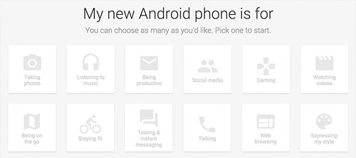 Nhờ Google chọn đúng điện thoại Android theo nhu cầu của mình Google vừa tung ra một website giúp chọn lựa đúng điện thoại Android theo nhu cầu và sở thích của mỗi người