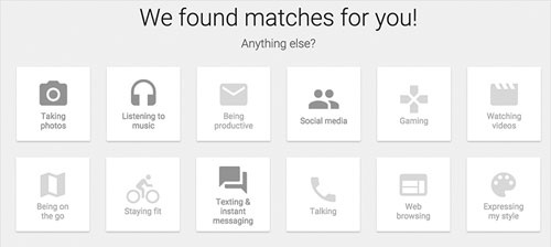 Nhờ Google chọn đúng điện thoại Android theo nhu cầu của mình Google vừa tung ra một website giúp chọn lựa đúng điện thoại Android theo nhu cầu và sở thích của mỗi người