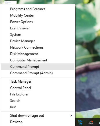 Làm thế nào để truy cập vào cài đặt Screen Saver trên Windows 10? Nhấn phải chuột vào nút Start và chọn lệnh Command Prompt