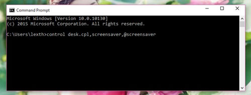 Làm thế nào để truy cập vào cài đặt Screen Saver trên Windows 10? Hộp thoại Command Prompt xuất hiện, bạn hãy dán đoạn mã sau vào và nhấn phím ENTER để thực thi.