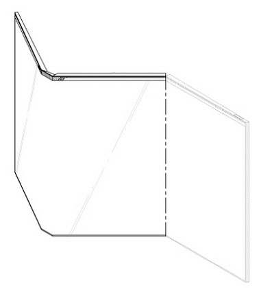 Bản phác thảo thiết kế chiếc máy tính bảng Samsung có khả năng gập màn hình