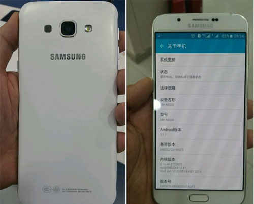 Lộ diện hình ảnh và cấu hình Samsung Galaxy A8 màn 5.7 inch Camera chính của thiết bị hỗ trợ độ phân giải 16 MP, camera phụ 5 MP