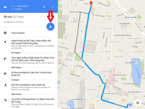 Google Maps thêm tính năng chỉ đường chi tiết tại Việt Nam Tính năng dẫn đường chi tiết của Google Maps