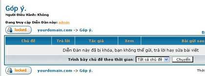 Diễn đàn đang bị khoá