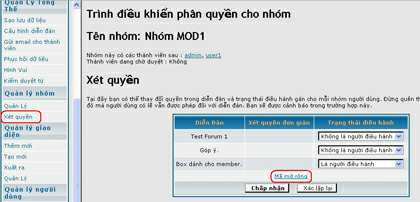 Chọn mục Mã mở rộng
