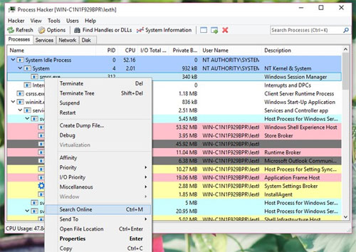 TOP các công cụ có thể thay thế Task Manager trên Windows Process Hacker