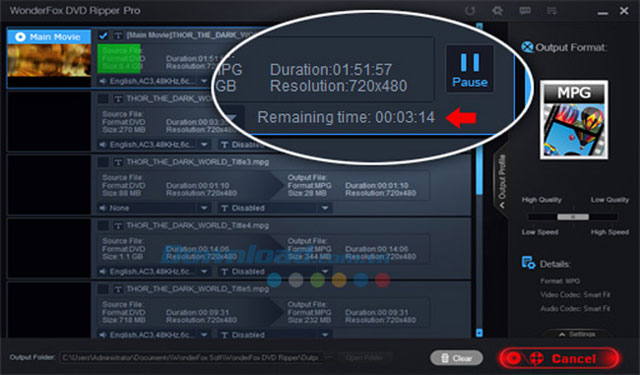 Giao diện WonderFox DVD Ripper Pro