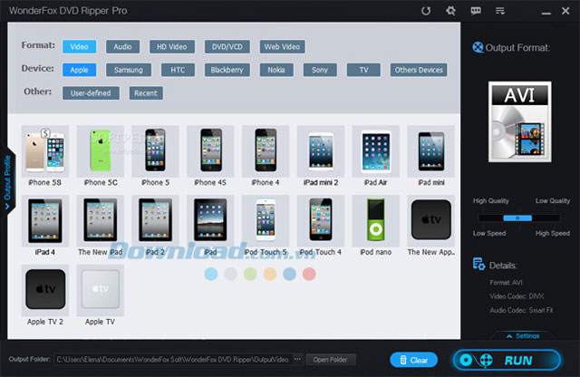 Giao diện WonderFox DVD Ripper Pro