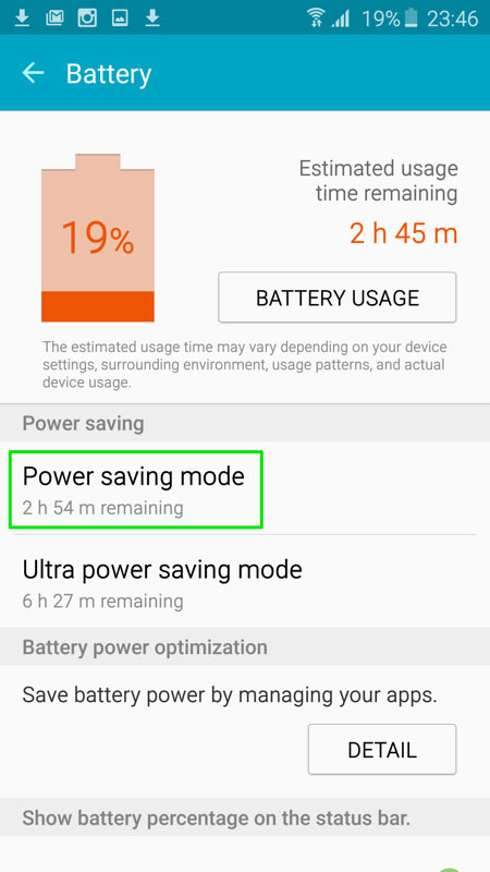 Chế độ tiết kiệm pin
