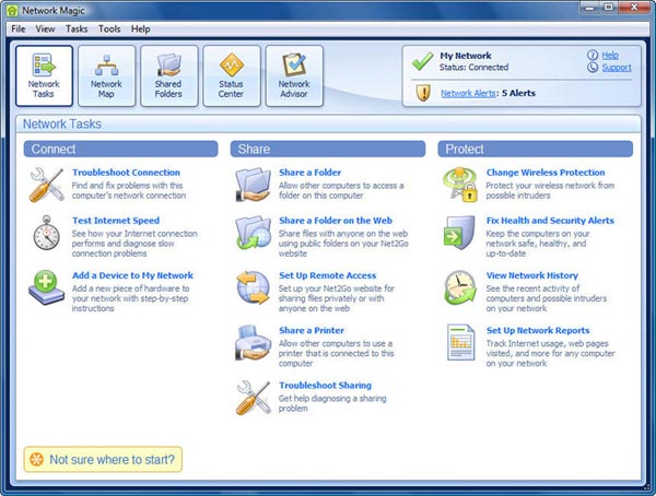 Bản đồ mạng với Network Magic
