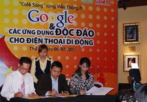 Hợp tác phát triển ứng dụng Google trên ĐTDĐ 