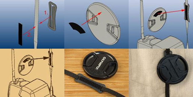 Nikon nghiên cứu giữ nắp ống kính trên dây đeo