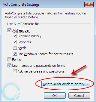 Xoá AutoComplete trong Internet Explorer