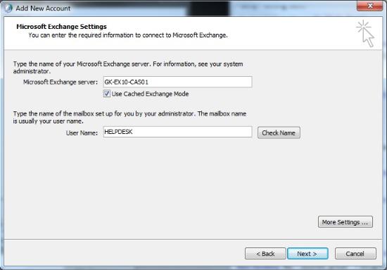 Mở nhiều hòm thư của Exchange Servers với Outlook 2010