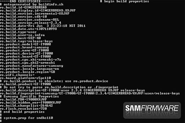 Samsung Galaxy S lên Android 2.3.4 vào quý III/2011