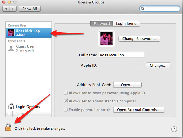 Loại bỏ mục Login Window từ thanh menu của OS X Lion