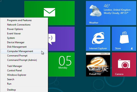 start menu
