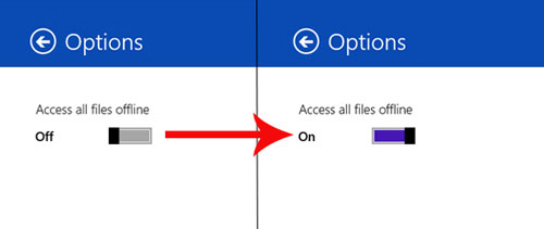 Cách truy cập Offline file SkyDrive trong Windows 8.1