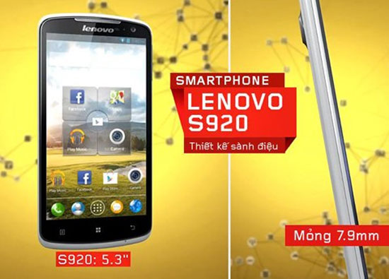 FPT ra mắt Lenovo S920 dùng chip lõi tứ