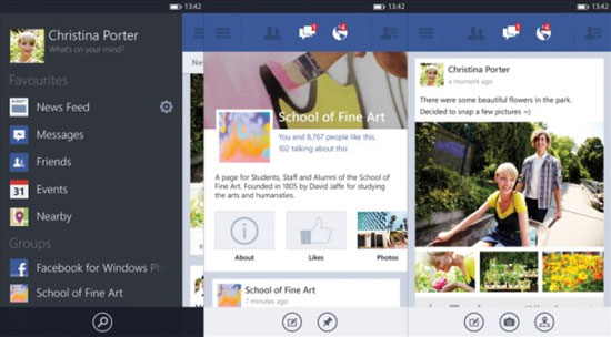 Facebook trên Windows Phone 8 Facebook trên Windows Phone 8 được nâng cấp mạnh mẽ