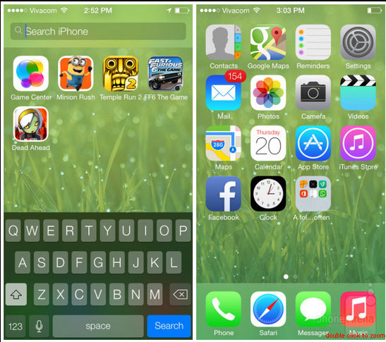 Thanh tìm kiếm Spotlight Những thay đổi khó nhận ra của iOS 7