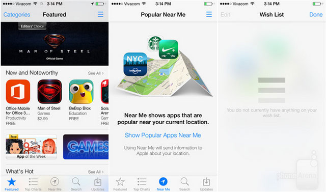 App Store có tính năng mới Những thay đổi khó nhận ra của iOS 7