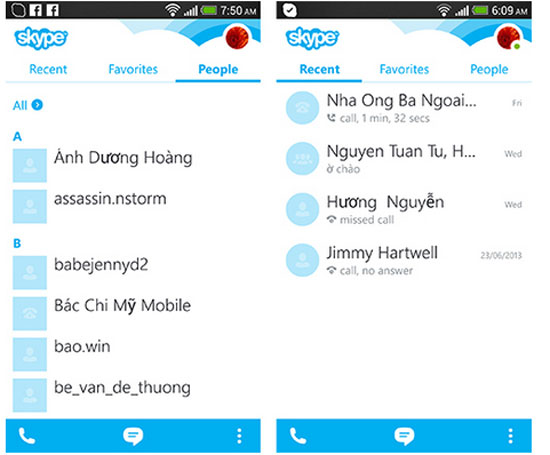 Skype phiên bản modern cho Android Skype cập nhật phiên bản Modern cho Android